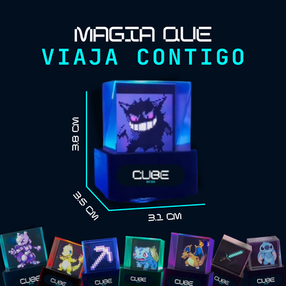 Cubo Neon Holográfico