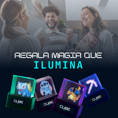 Cubo Neon Holográfico